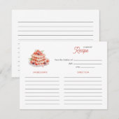 Cute Waffles Bridal Shower brunch Recipe card ノートカード (正面/裏面)