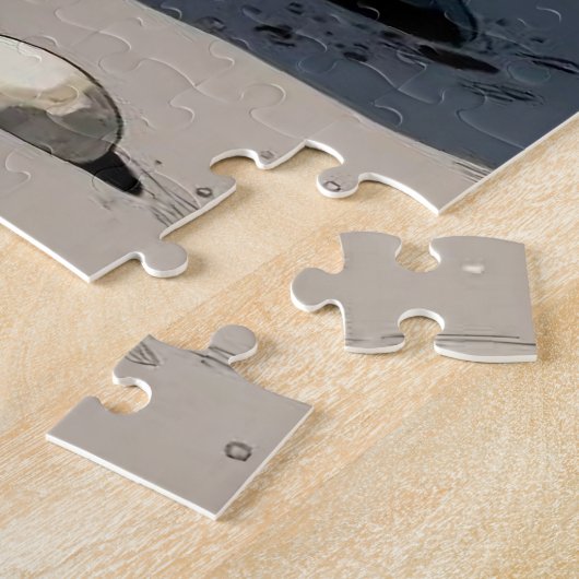 Cute Walrus on a Sandy Beach  ジグソーパズル (側面)