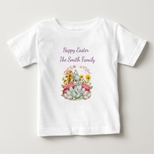 Cute Water Color Easter ベビーTシャツ (正面)