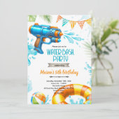 Cute water gun theme invitation 招待状 (スタンド正面)