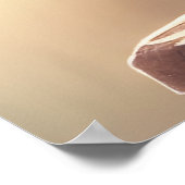 Cute watercolor baby bear cub poster ポスター (角)