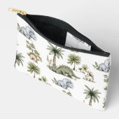 Cute Watercolor Baby Dinosaurs アクセサリーポーチ (見開き)