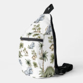 Cute Watercolor Baby Dinosaurs スリングバッグ (右コーナー)