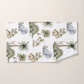 Cute Watercolor Baby Dinosaurs バスタオルセット (ハンドタオル)