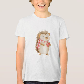Cute Watercolor Baby Hedgehog Nursery Illustration トライブレンドTシャツ