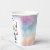 Cute Watercolor Baby Owl Balloons Birthday  紙コップ (左)