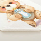 Cute Watercolor Baby Teddy Bear Illustration  シェルパブランケット (3/4)