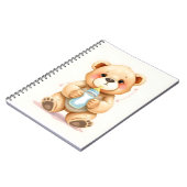 Cute Watercolor Baby Teddy Bear Illustration  ノートブック (左側)