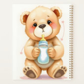 Cute Watercolor Baby Teddy Bear Illustration  プランナー手帳 (裏面)