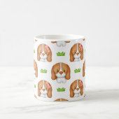 Cute Watercolor Beagle Dog  コーヒーマグカップ (中央)