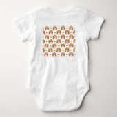 Cute Watercolor Beagle Dog ベビーボディスーツ (裏面)