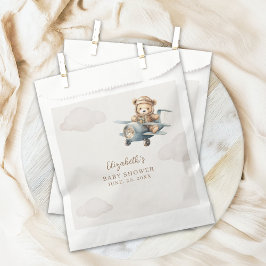 Cute Watercolor Bear Baby Shower party フェイバーバッグ
