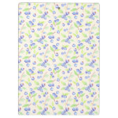 Cute Watercolor Blueberry Botanical Pattern クリップボード (裏面)