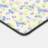 Cute Watercolor Blueberry Botanical Pattern デスクマット (コーナー)