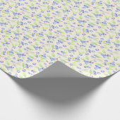 Cute Watercolor Blueberry Botanical Pattern ラッピングペーパー (角)