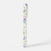Cute Watercolor Blueberry Botanical Pattern iPhoneケース (右側面)