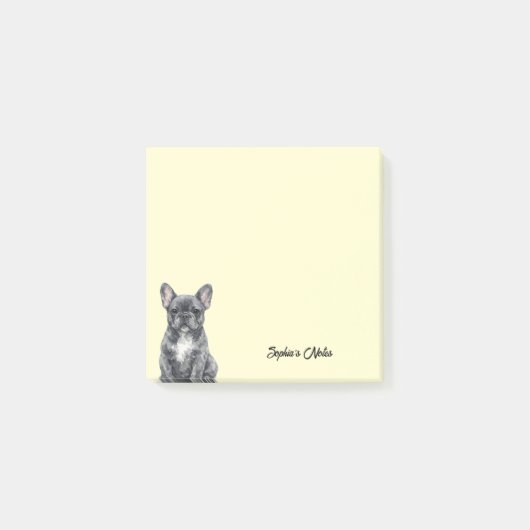 Cute Watercolor Bulldog Trendy Custom ポストイット (正面)