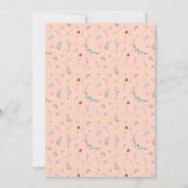 Cute Watercolor Bunny 1st Birthday Invitation 招待状 (裏面)