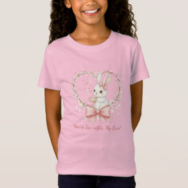 Cute Watercolor Bunny - Personalized Kids Apparel Tシャツ