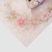 Cute Watercolor Bunny with Flowers 薄葉紙 (詳細)