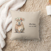 Cute Watercolor Capybara クッション (ブランケット)