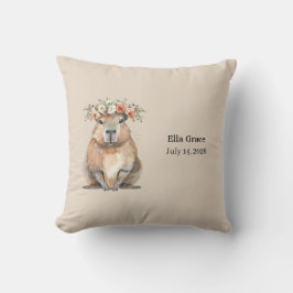 Cute Watercolor Capybara クッション