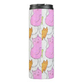 Cute Watercolor Cats Doodle Pattern タンブラー (裏面)
