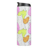 Cute Watercolor Cats Doodle Pattern タンブラー (回転右)