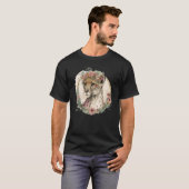 Cute Watercolor Cheetah Flower Crown Safari Animal Tシャツ (正面フル)