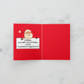 Cute Watercolor Christmas Gifts Folded Card カード (内部)