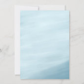 Cute Watercolor Cloud Baby Boy Shower サンキューカード (裏面)