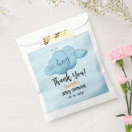 Cute Watercolor Cloud Baby Boy Shower フェイバーバッグ