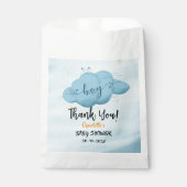 Cute Watercolor Cloud Baby Boy Shower フェイバーバッグ (正面)