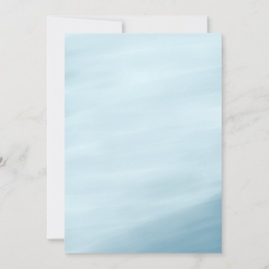 Cute Watercolor Cloud Baby Boy Shower 招待状 (裏面)