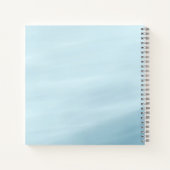 Cute Watercolor Cloud Baby Boy Shower Guest Book ノートブック (裏面)