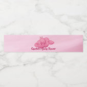 Cute Watercolor Cloud Baby Girl Shower ペットボトルラベル (シングルラベル)