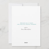 Cute Watercolor Coastal Christmas Photo シーズンカード (裏面)