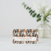 Cute Watercolor Corgi Dog Pattern                  名刺 (スタンド正面)