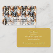 Cute Watercolor Corgi Dog Pattern 名刺 (正面/裏面)