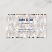 Cute Watercolor Corgi Dog Pattern 名刺 (裏面)