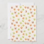 Cute Watercolor Dinosaur 1st Birthday Invitation 招待状 (裏面)