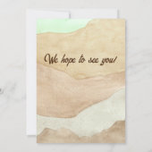 Cute Watercolor Dinosaur 1st Birthday Party 招待状 (裏面)