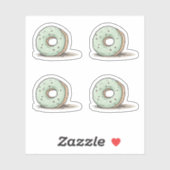 Cute Watercolor Donut シール (シート)