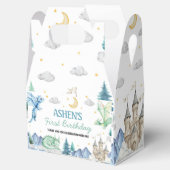 Cute Watercolor Dragon Birthday Favor Box フェイバーボックス (オープン)