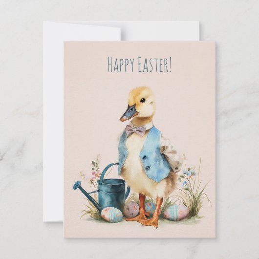 Cute Watercolor Easter Card シーズンカード (正面)