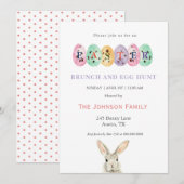 Cute watercolor Easter eggs Easter Brunch  シーズンカード (正面/裏面)