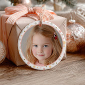 Cute Watercolor Fairy with Name& Photo Pastel セラミックオーナメント