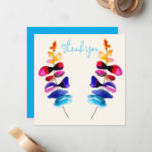 Cute watercolor floral design ノートカード (正面/裏面インサイチュ)