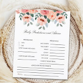 Cute Watercolor Flowers Baby Shower