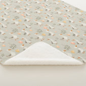 Cute Watercolor Geese Sherpa Blanket シェルパブランケット (3/4)